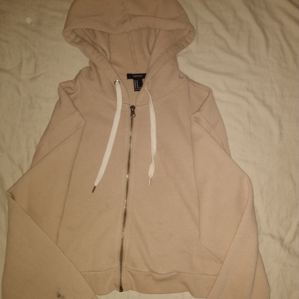 Cropped zipper sweater